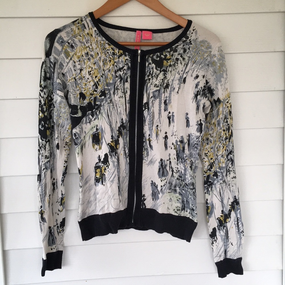 Vintage street scene sweater